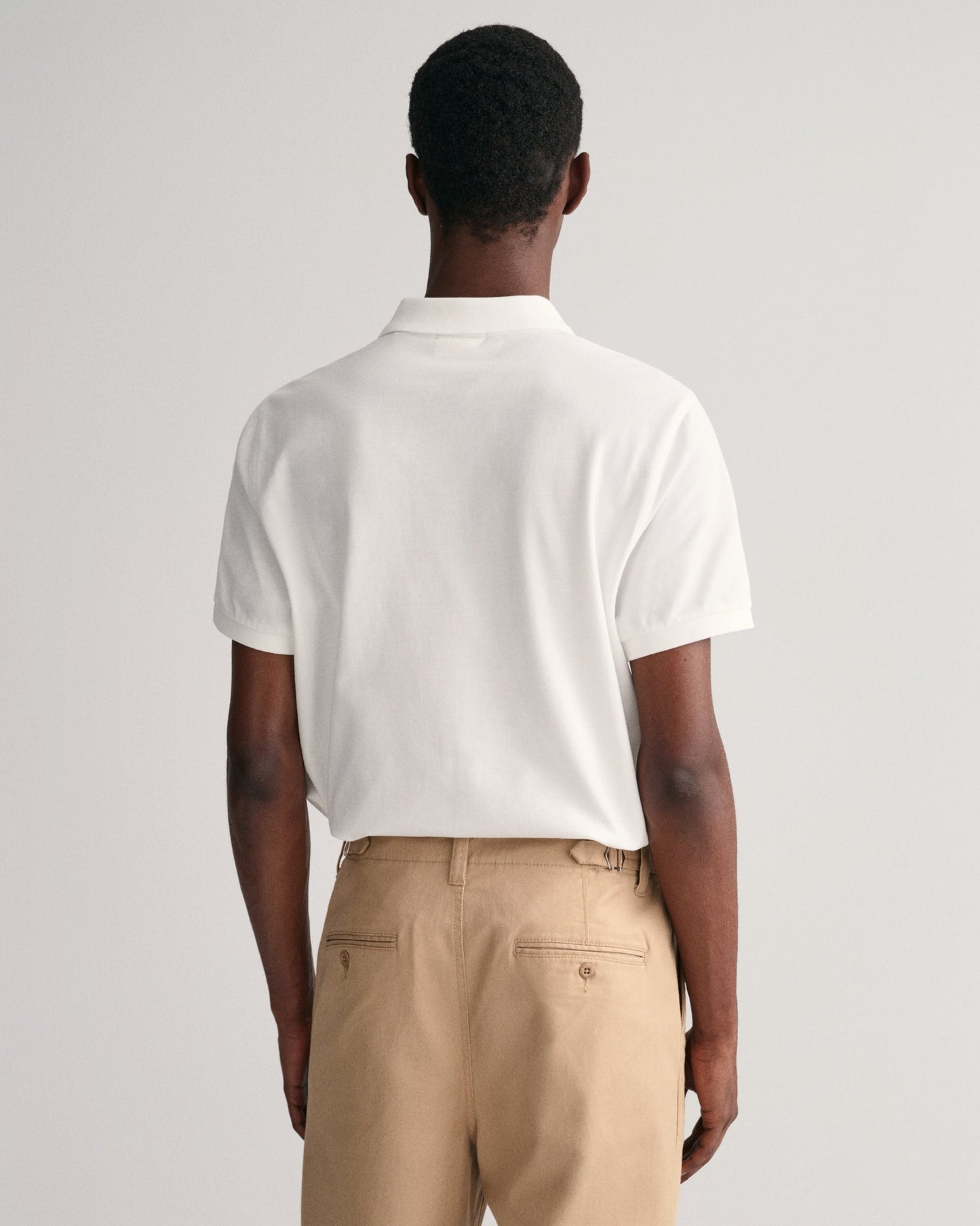 Men's Regular Fit Shield Piqué Polo Shirt - WHITE